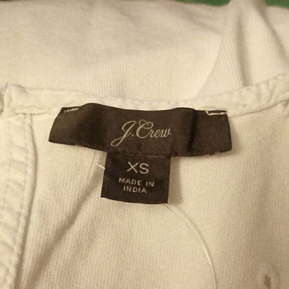 J CREW Eyelet White Sleeveless Shift Dress Cotton Sz XSMALL - Picture 8 of 8